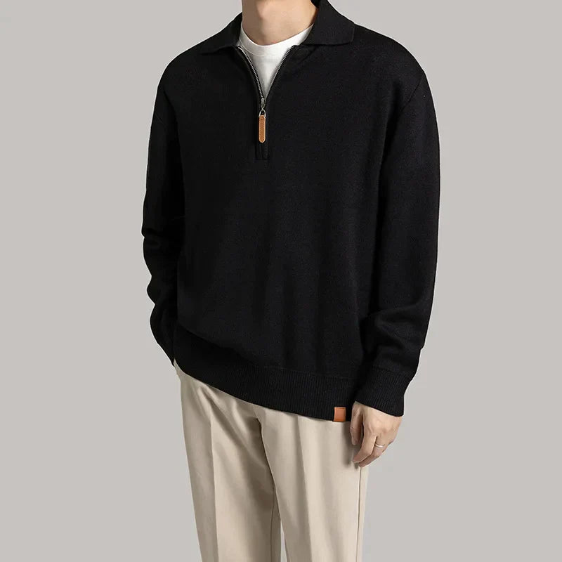 Maglia con mezza zip