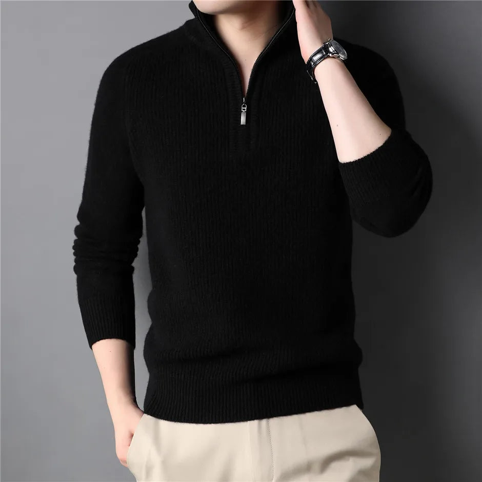 maglione classico con cerniera