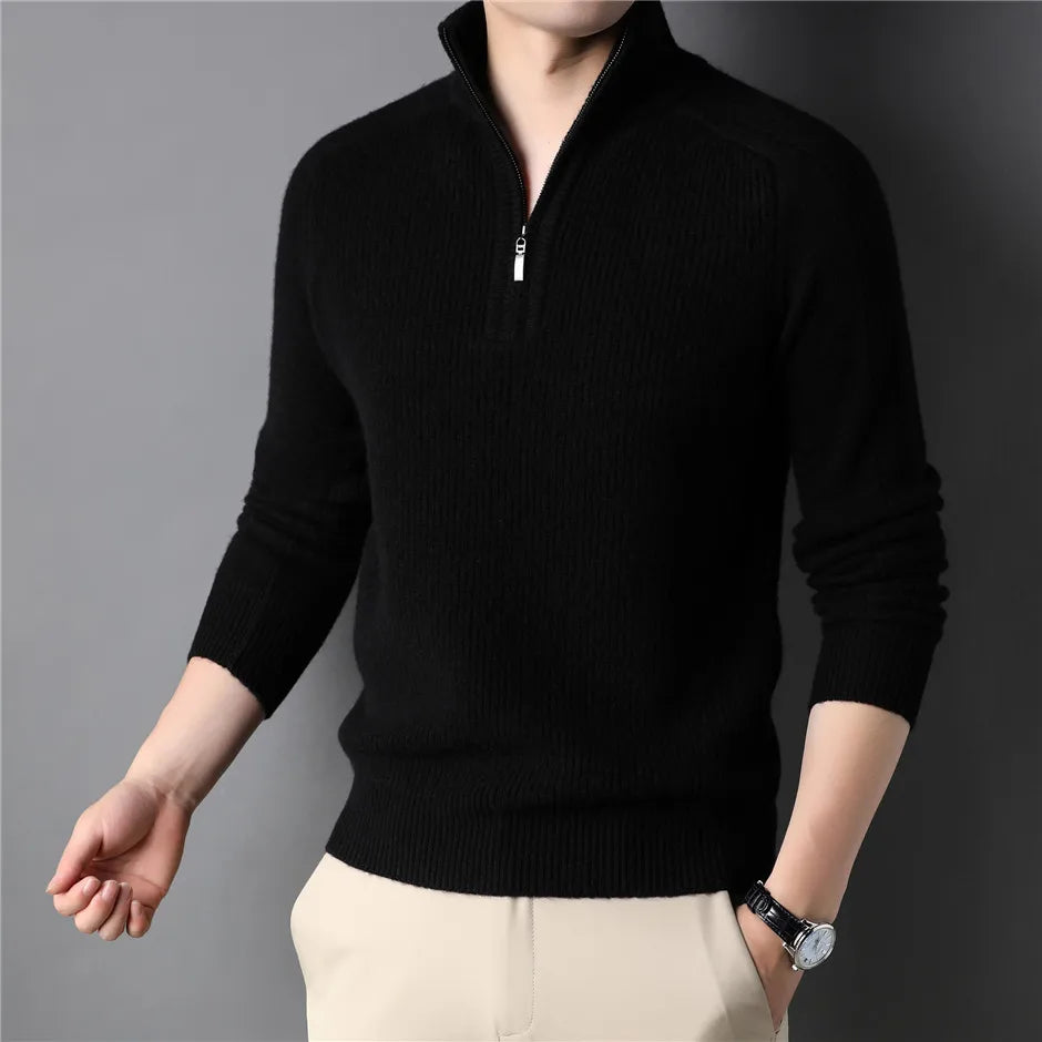 maglione classico con cerniera