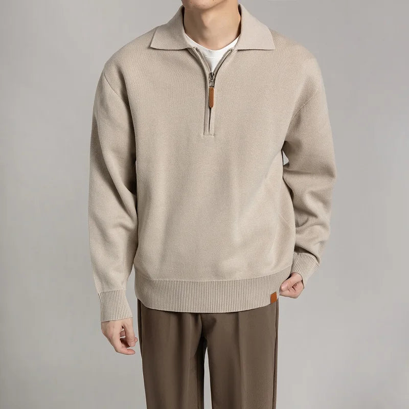 Maglia con mezza zip