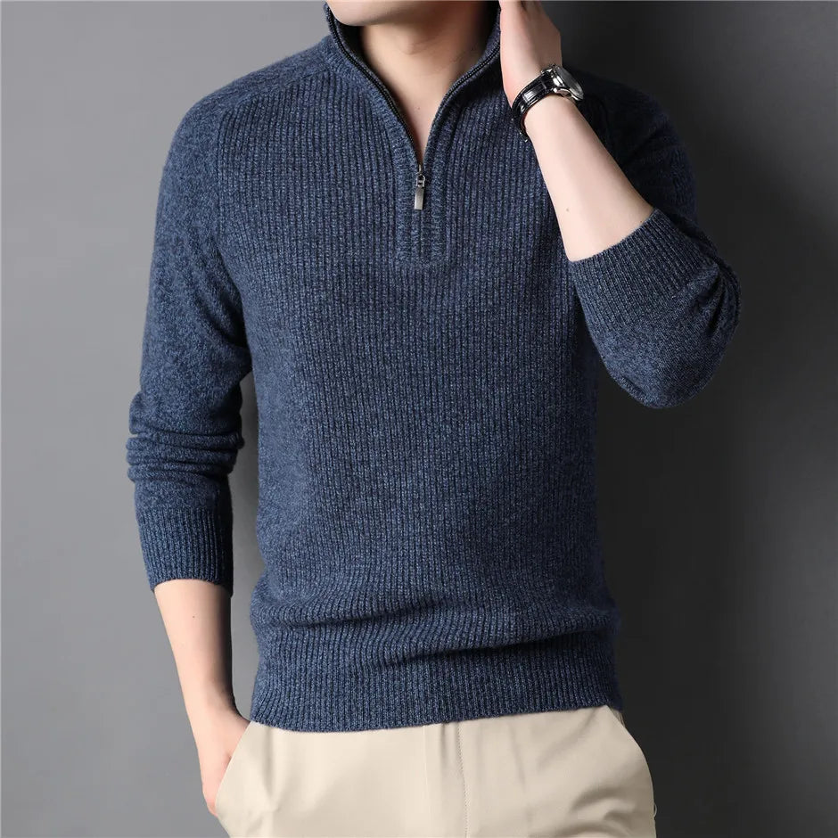 maglione classico con cerniera