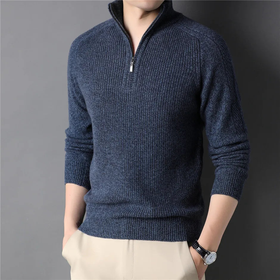 maglione classico con cerniera