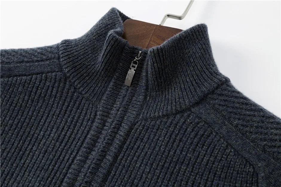 maglione classico con cerniera
