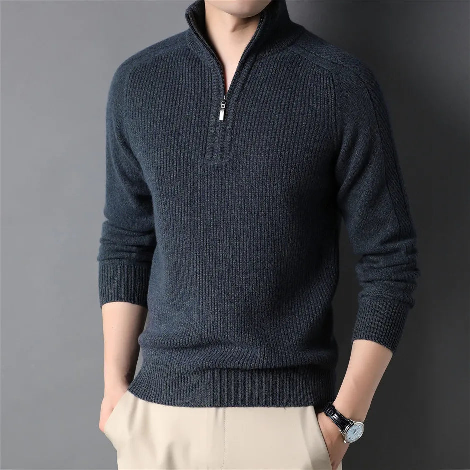 maglione classico con cerniera