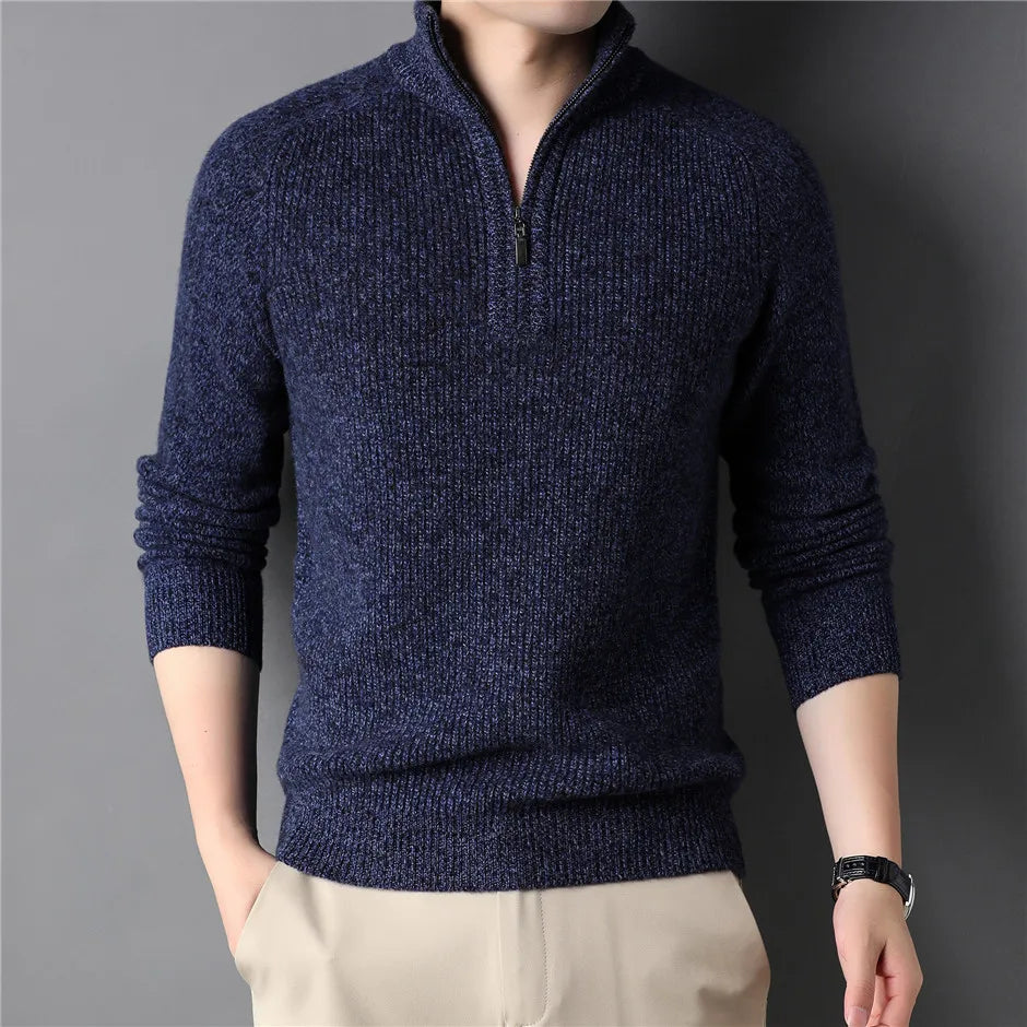 maglione classico con cerniera