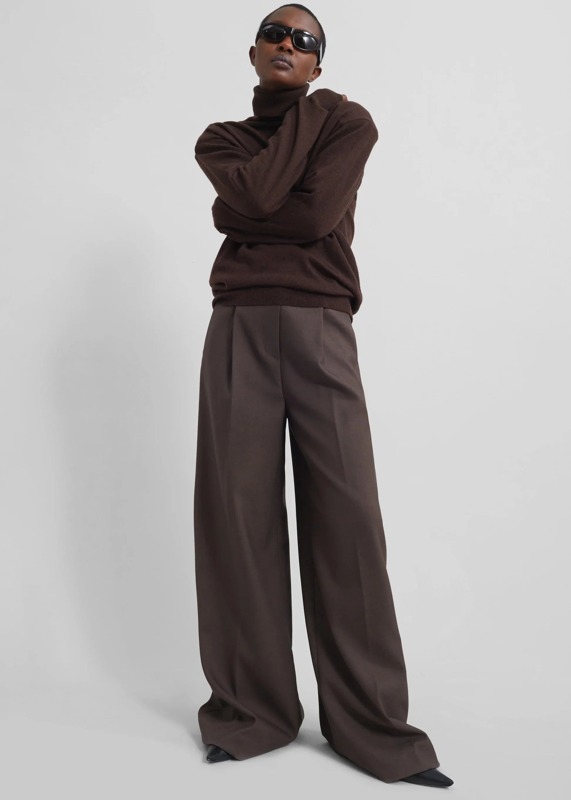 Pantaloni classici a gamba larga