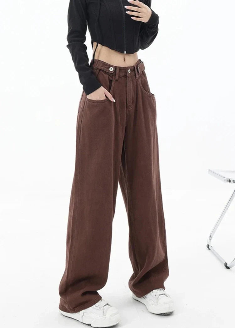 Jeans casual a vita alta