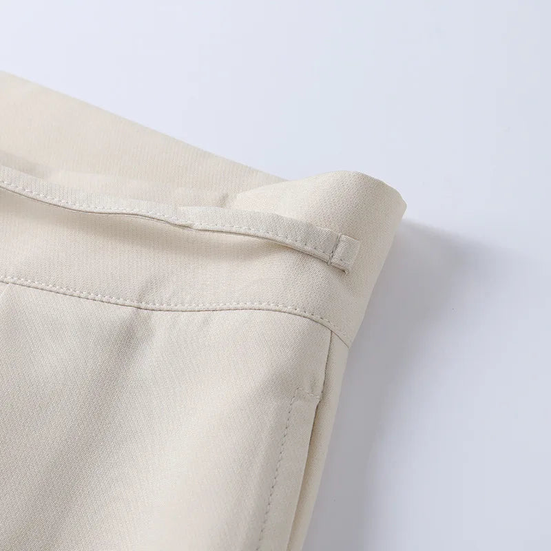 Pantaloni a gamba larga con nastro