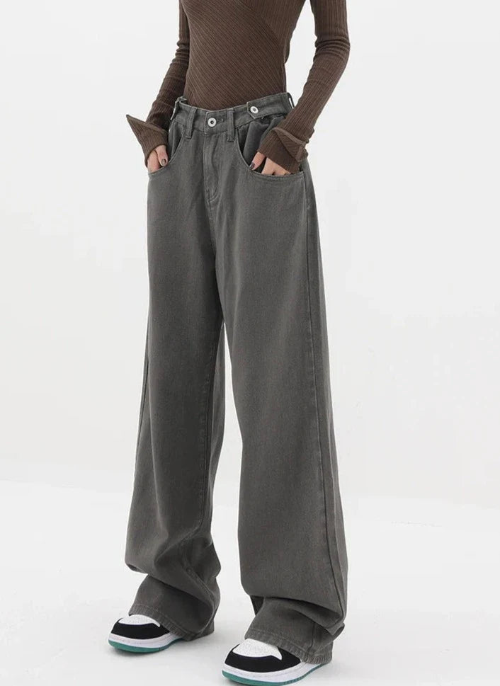 Jeans casual a vita alta