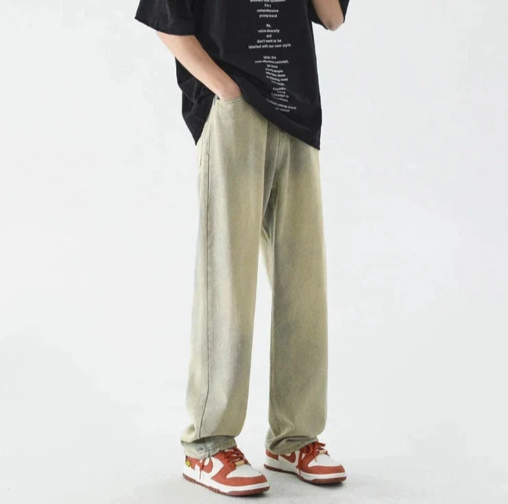 Jeans larghi retr? a destra