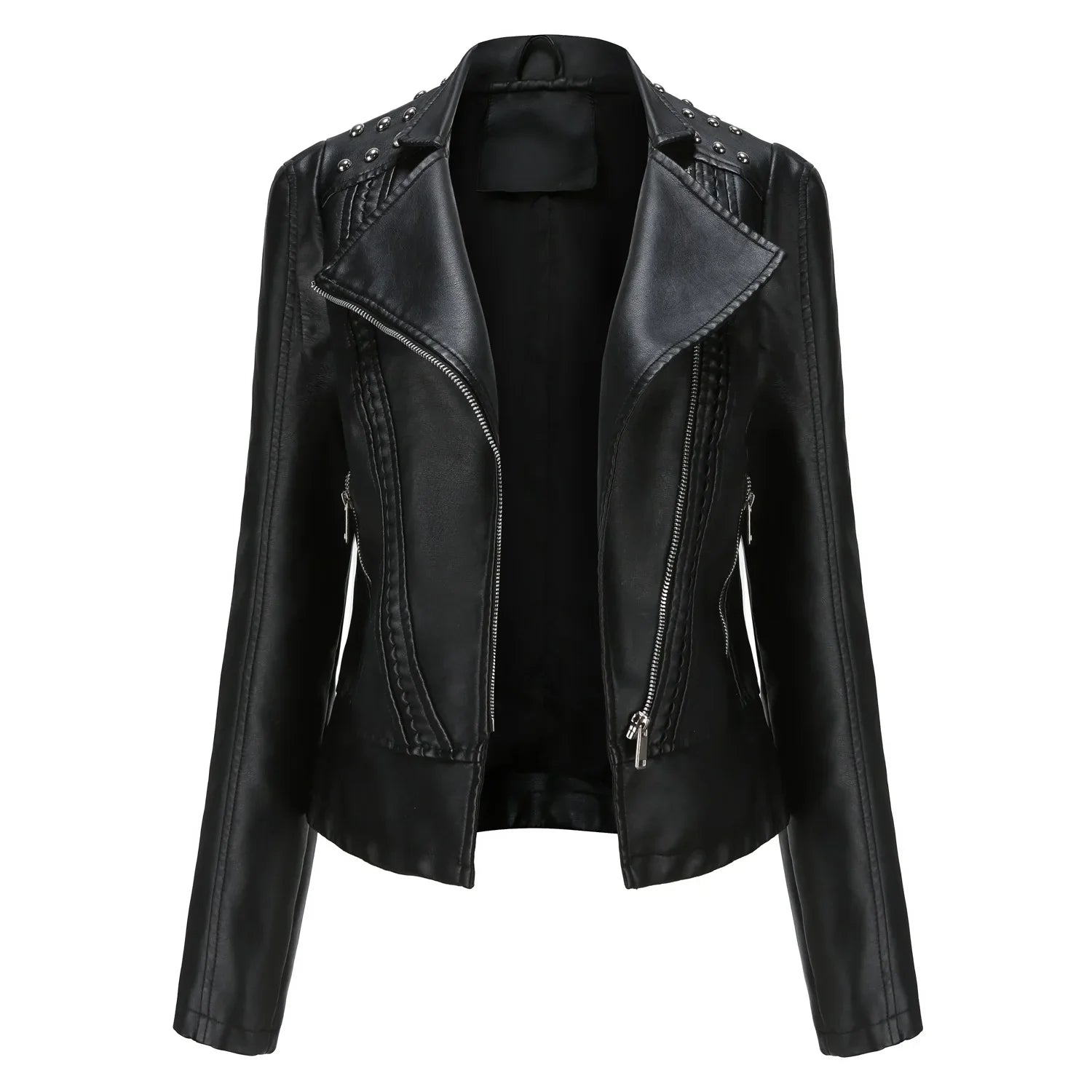 Giacca corta e slim in pelle