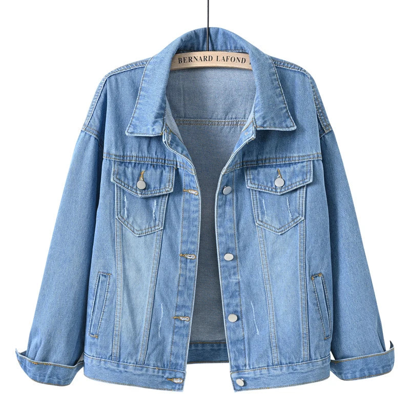 Giacca classica in denim da donna in tanti colori