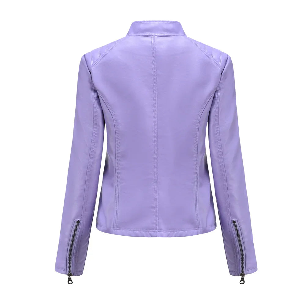 Elegante giacca in pelle da donna