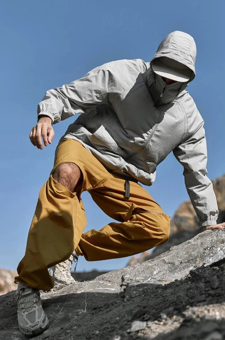 Giacca estiva traspirante con cappuccio per escursionismo all'aperto