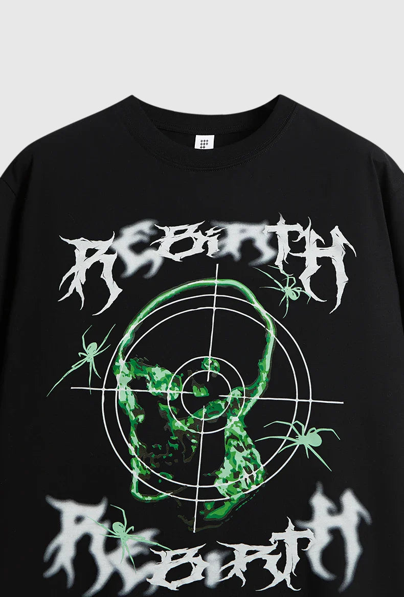 T-shirt con stampa teschio