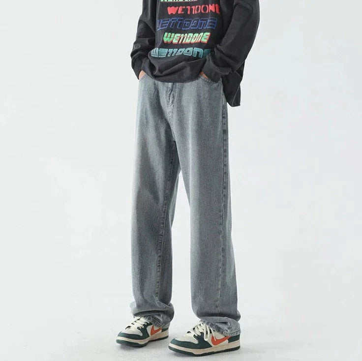 Jeans larghi retr? a destra