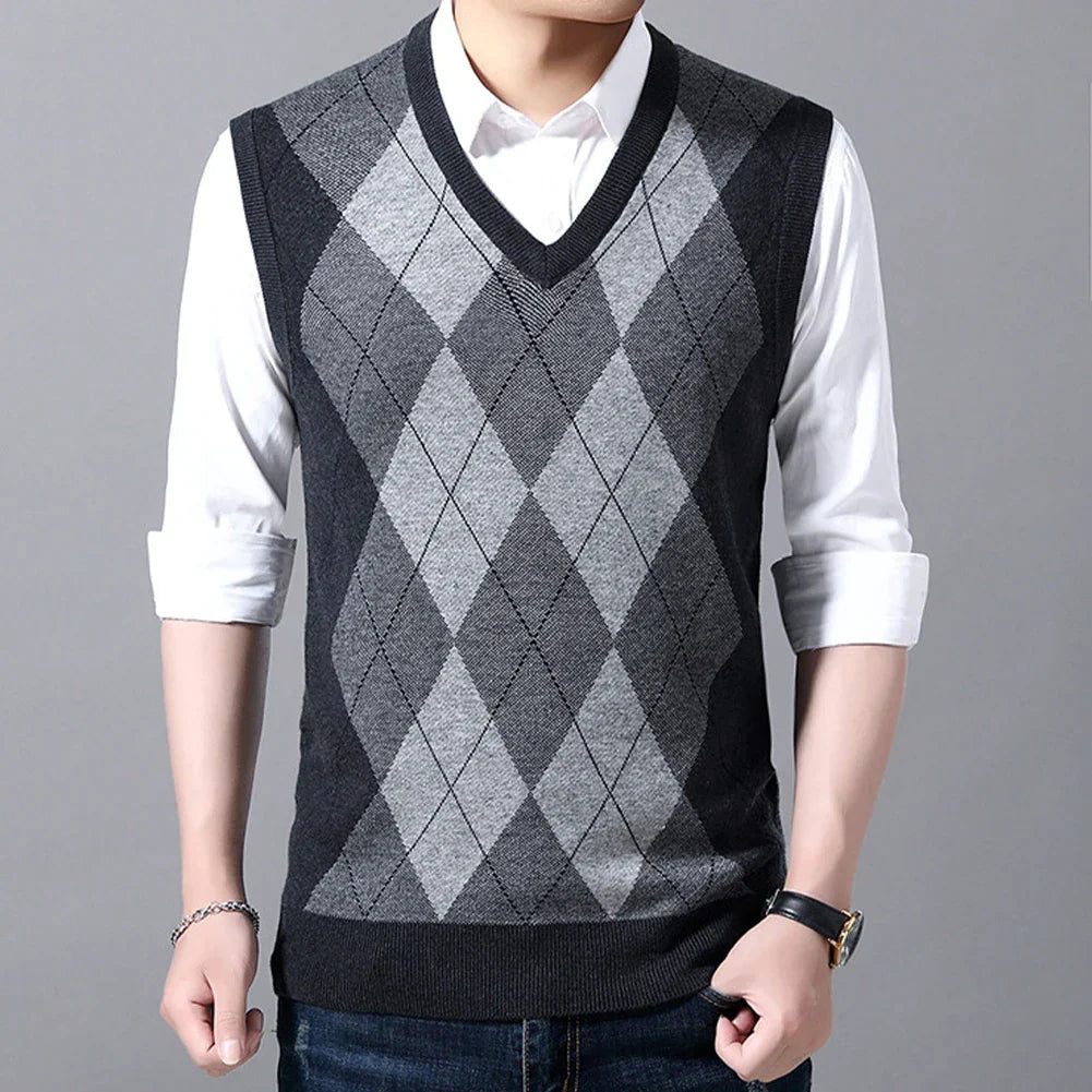 Cardigan a righe lavorato a maglia