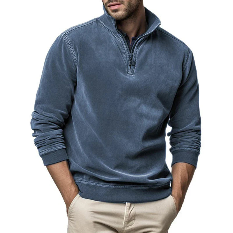 Felpa vintage mezza zip