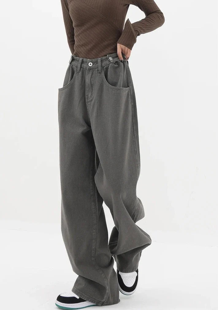 Jeans casual a vita alta