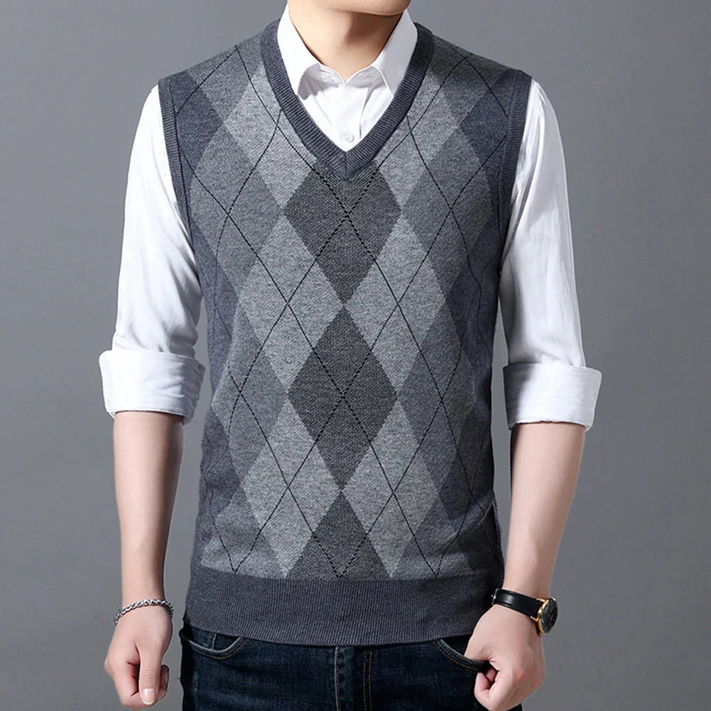 Cardigan a righe lavorato a maglia