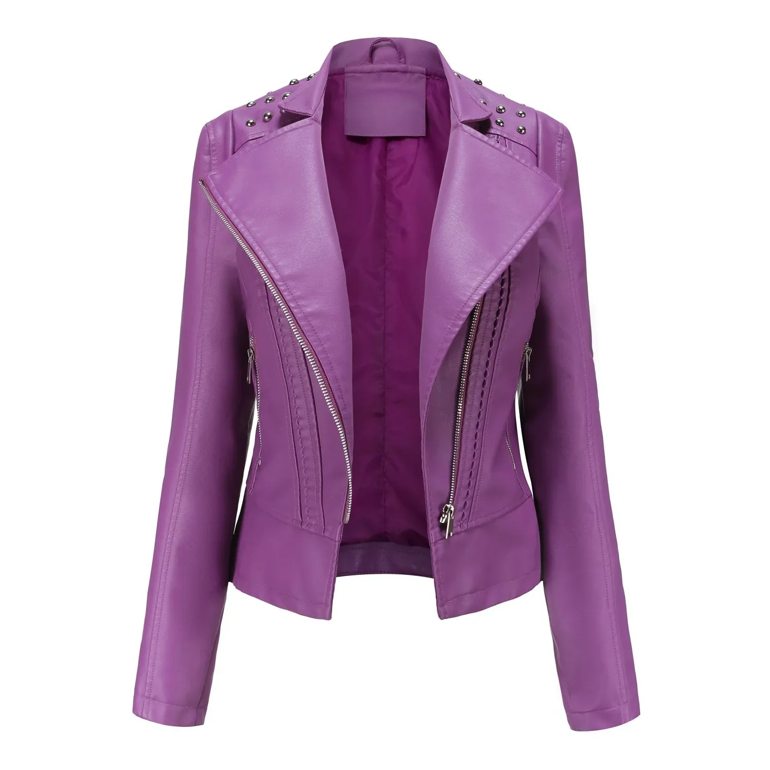 Giacca corta e slim in pelle