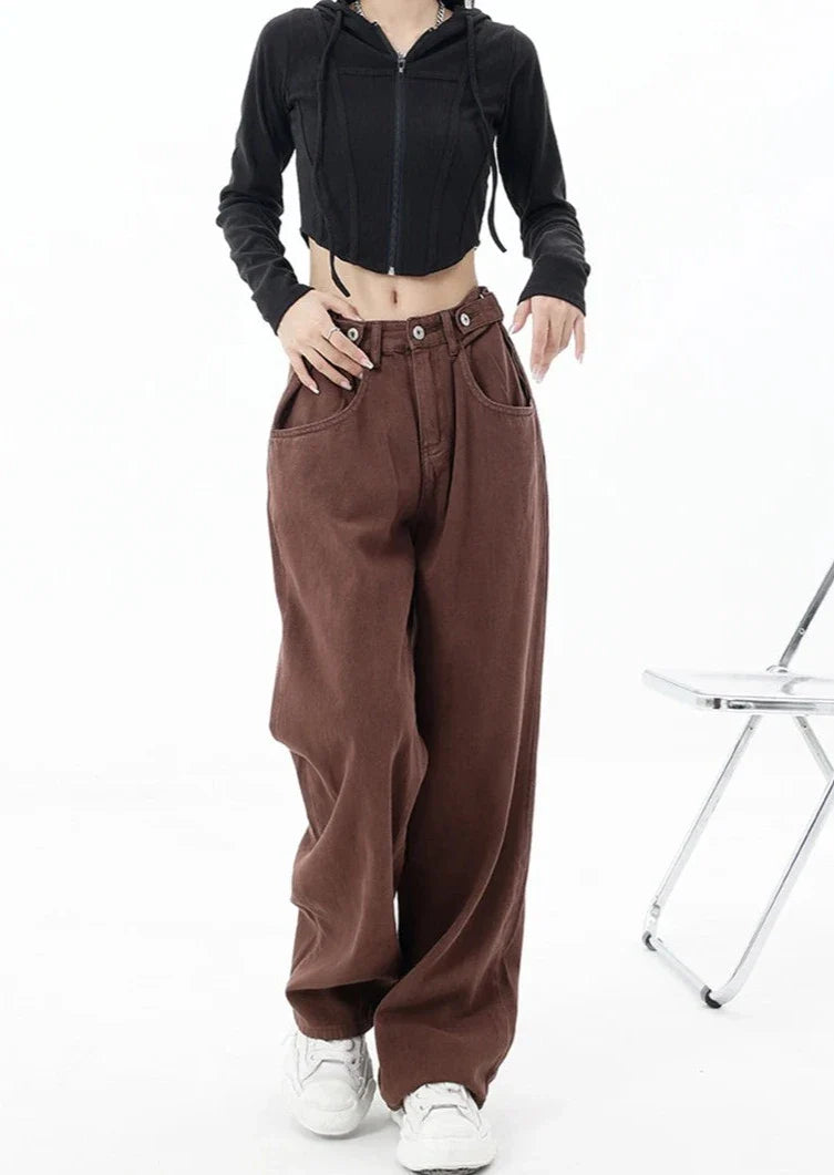 Jeans casual a vita alta