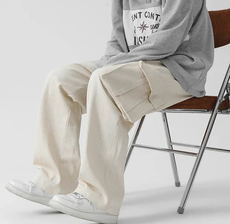 Pantaloni cargo dritti retr?