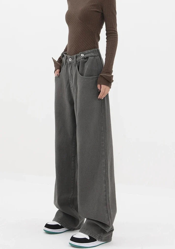 Jeans casual a vita alta