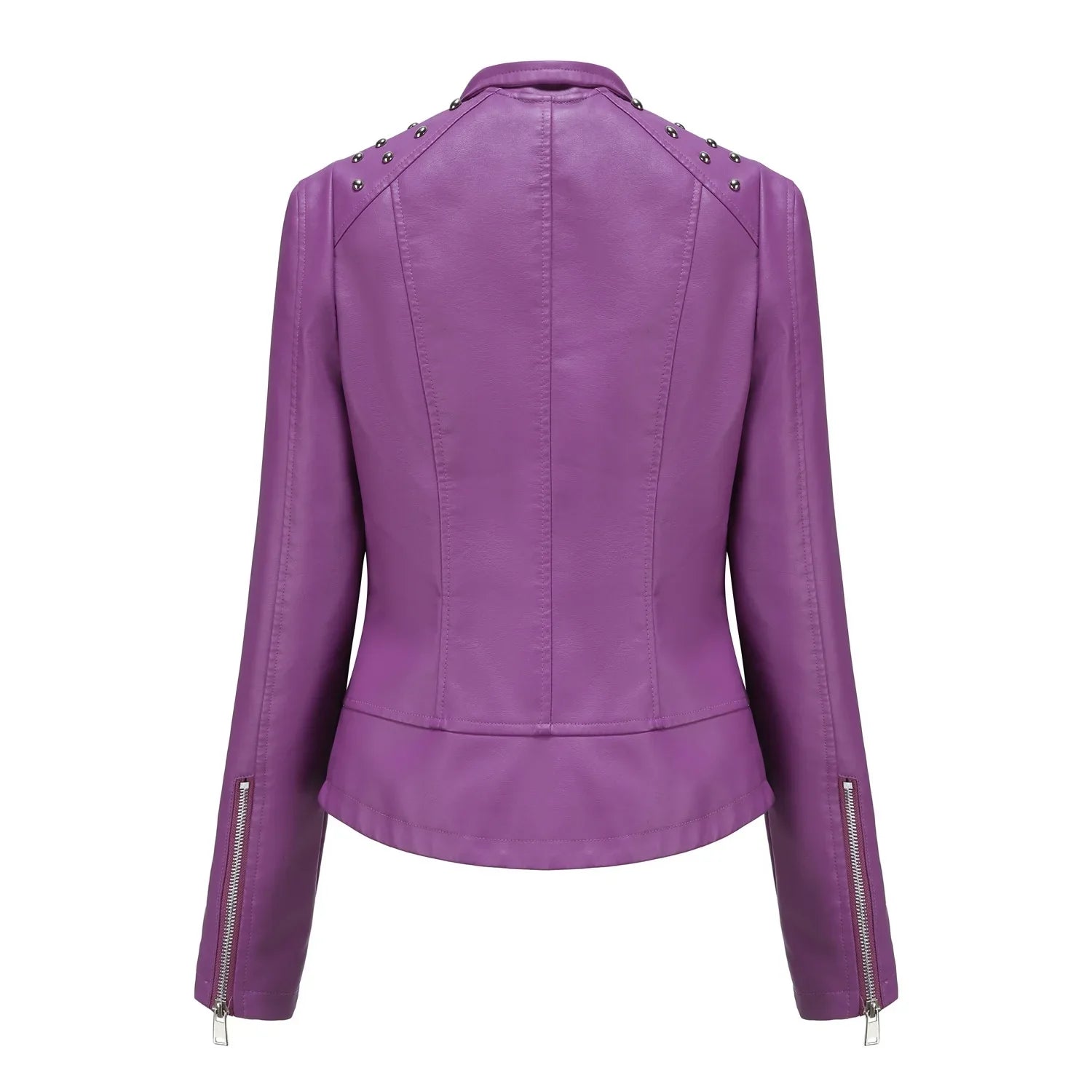 Giacca corta e slim in pelle