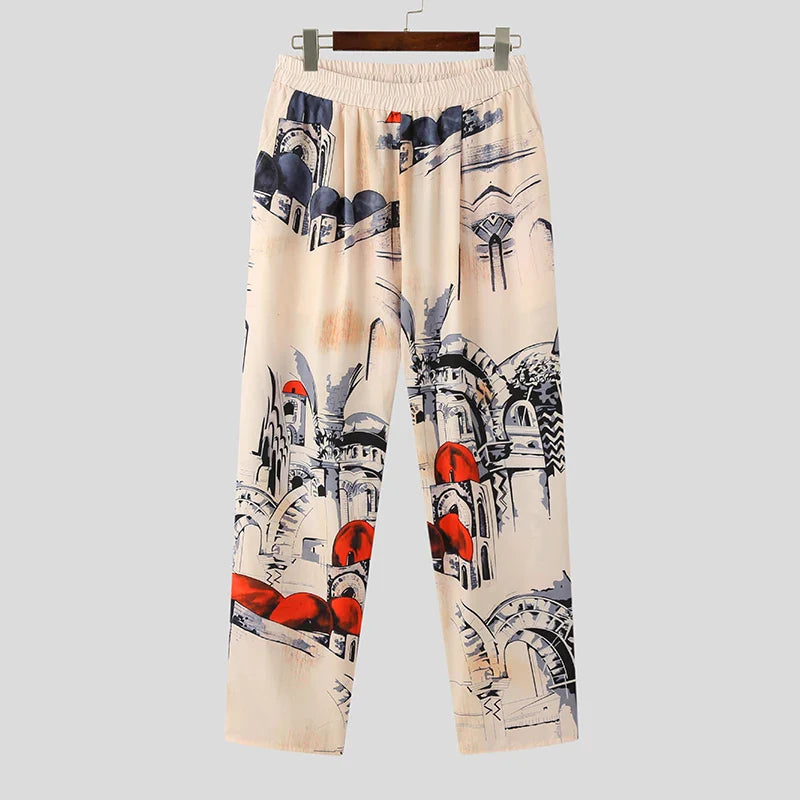 Camicia ampia e pantaloni con motivo