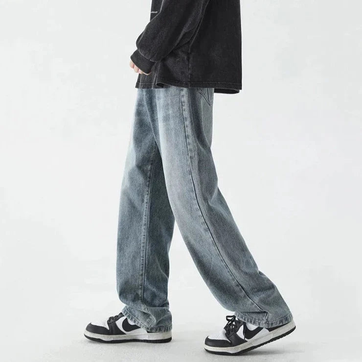 Jeans larghi retr? a destra