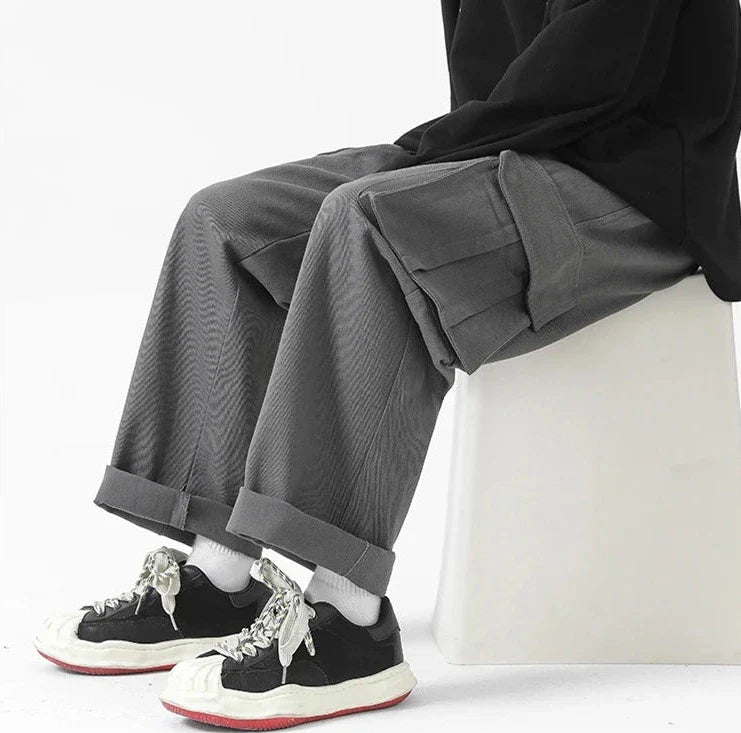 Pantaloni cargo dritti retr?