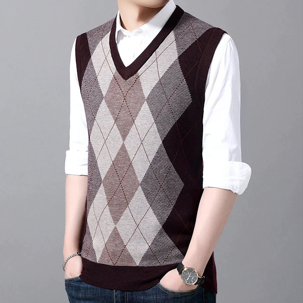 Cardigan a righe lavorato a maglia