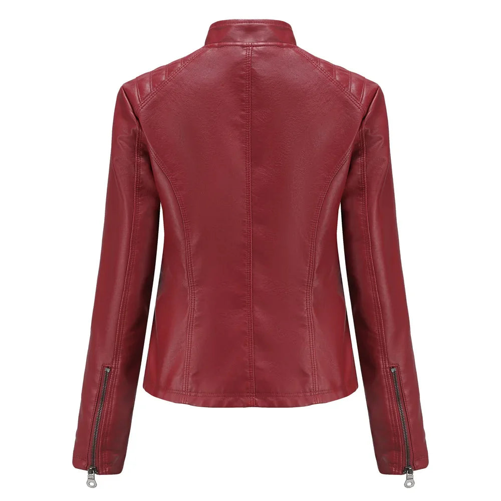 Elegante giacca in pelle da donna