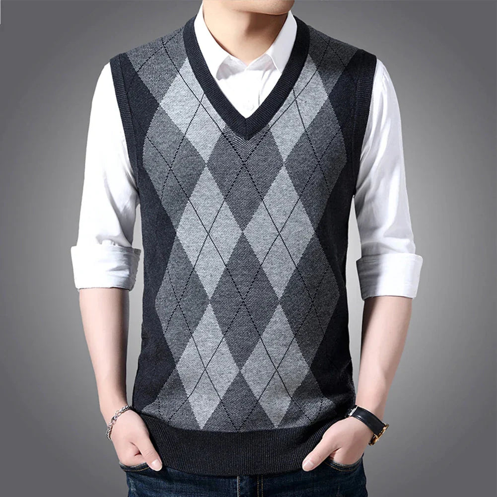 Cardigan a righe lavorato a maglia