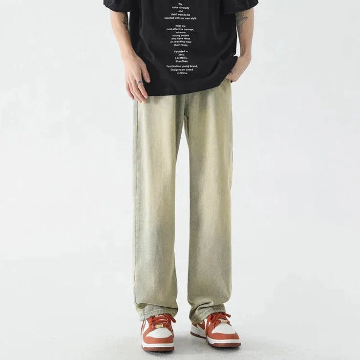 Jeans larghi retr? a destra