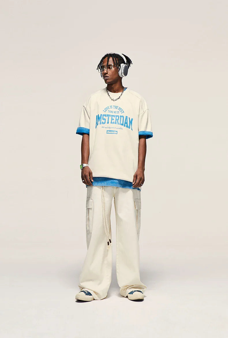 T-shirt oversize di imitazione
