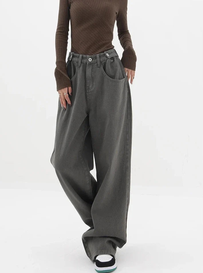 Jeans casual a vita alta