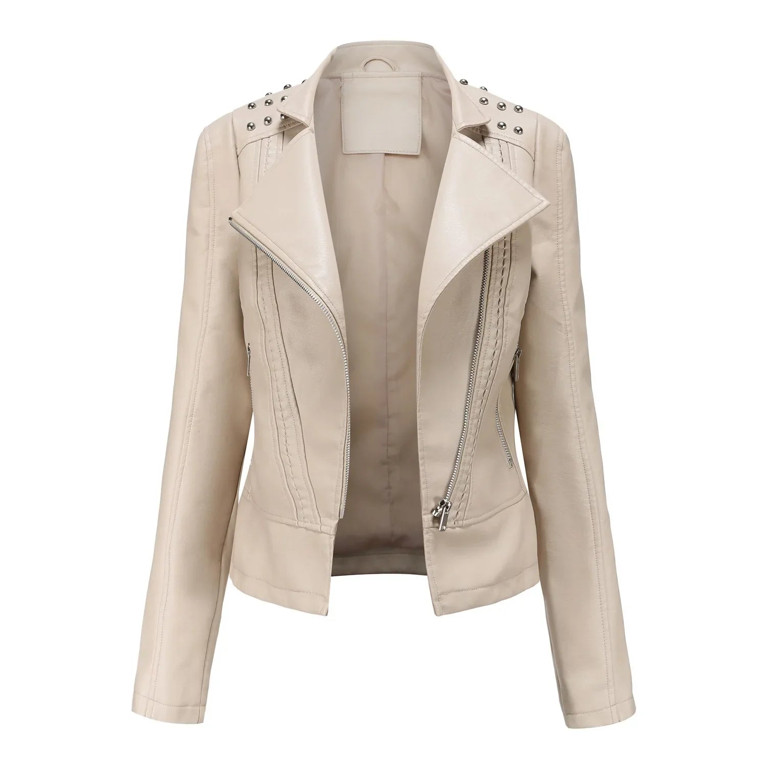 Giacca corta e slim in pelle