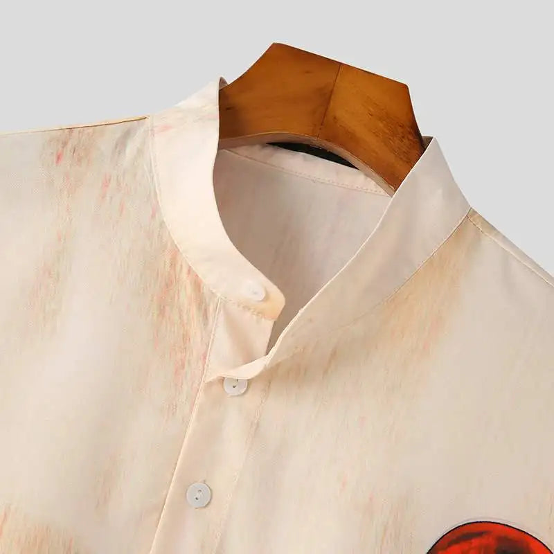 Camicia ampia e pantaloni con motivo