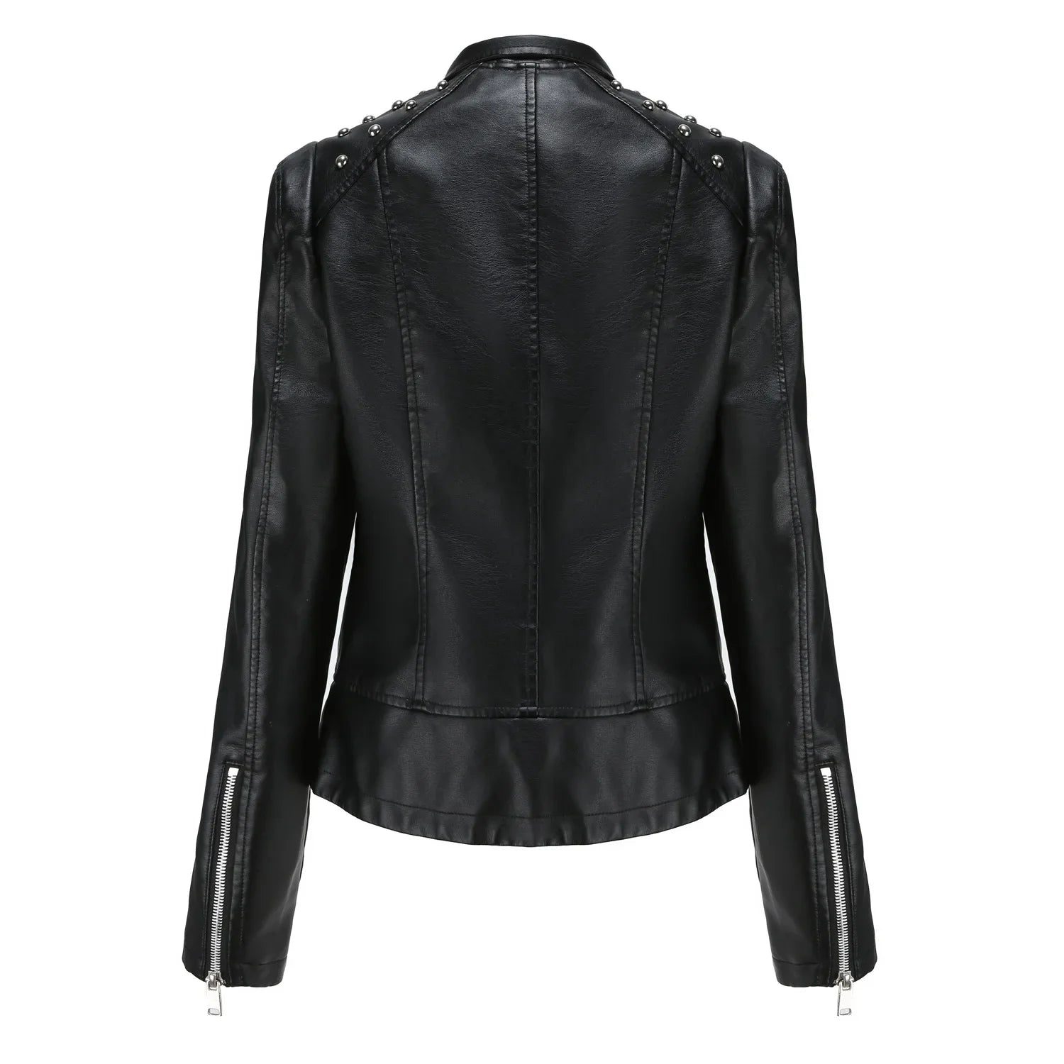 Giacca corta e slim in pelle