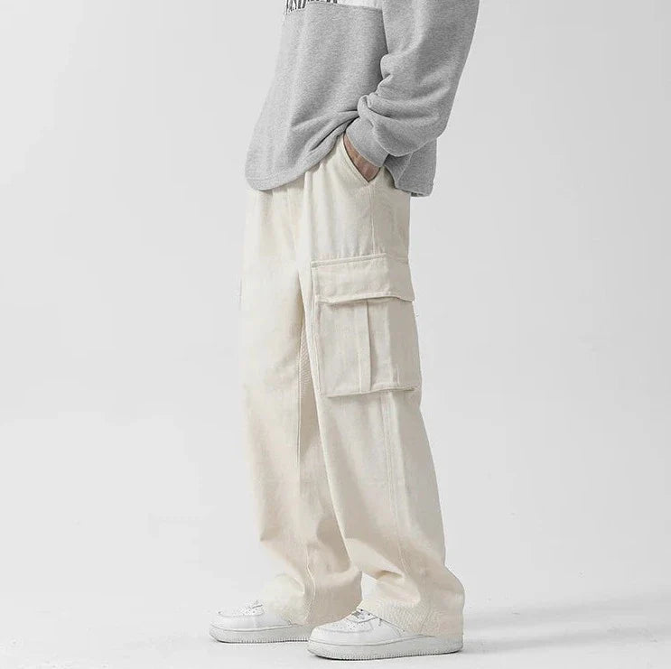 Pantaloni cargo dritti retr?