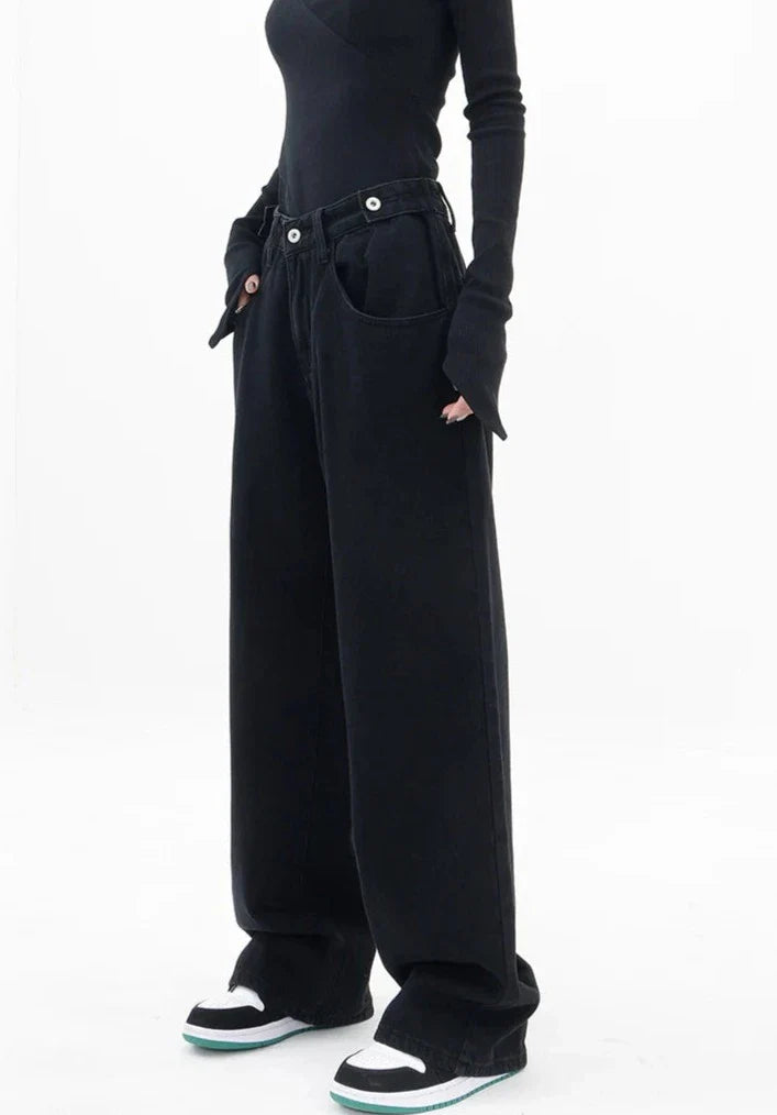 Jeans casual a vita alta