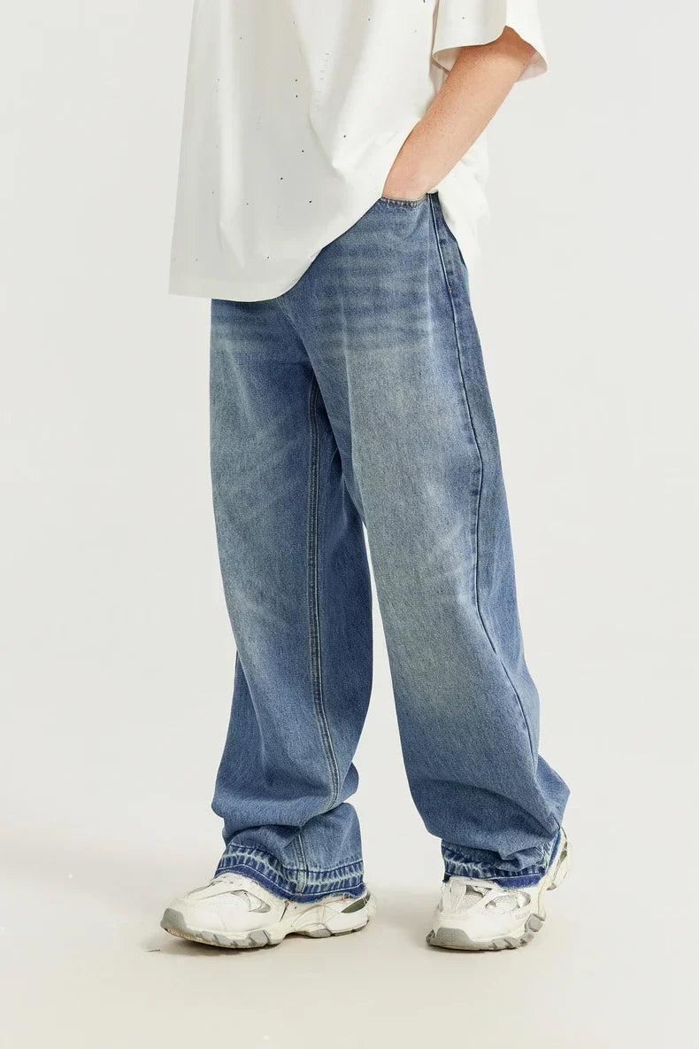 Pantaloni in denim lavato retr?