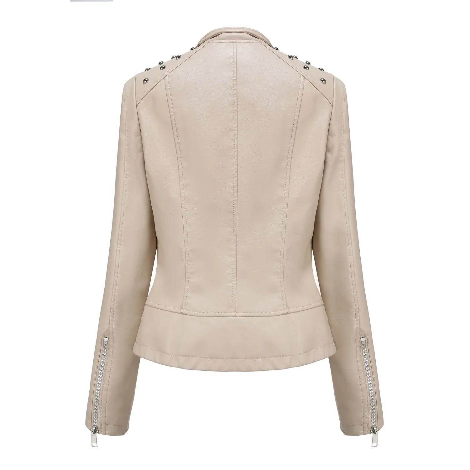 Giacca corta e slim in pelle
