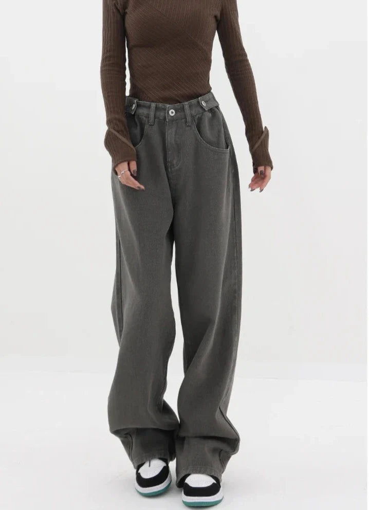 Jeans casual a vita alta