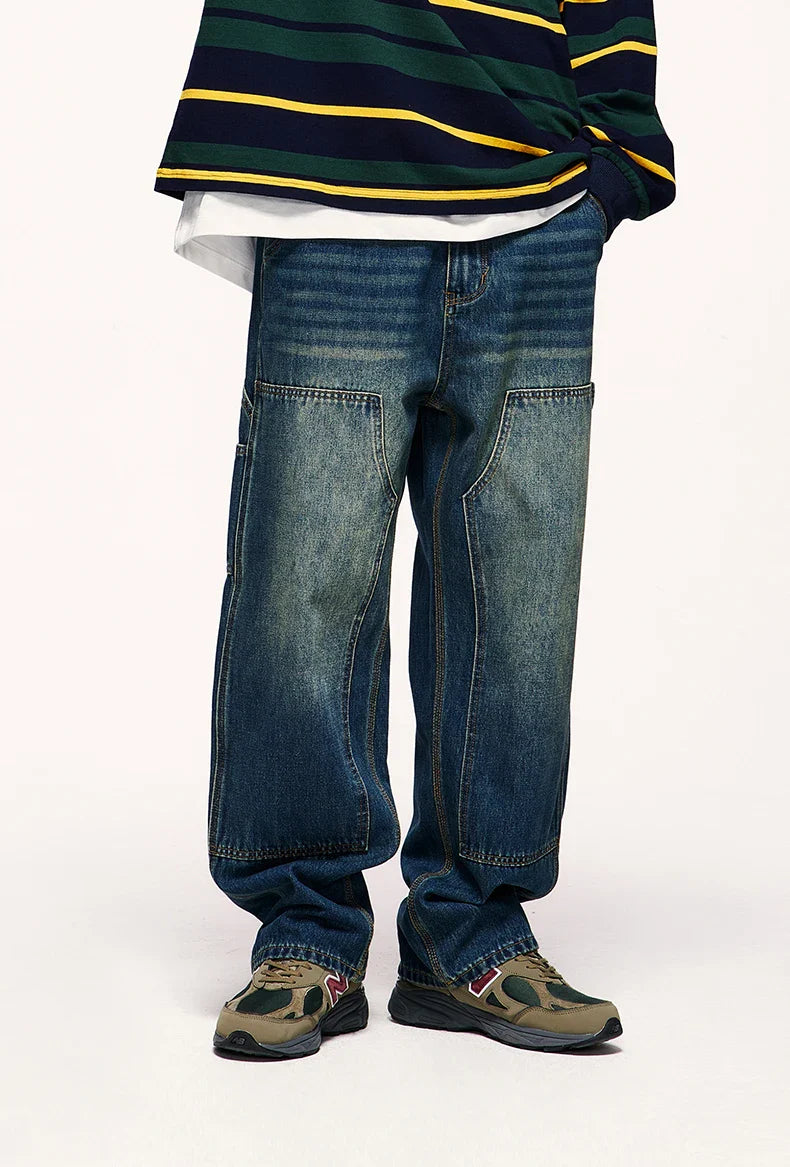 Jeans a gamba larga lavati retr?