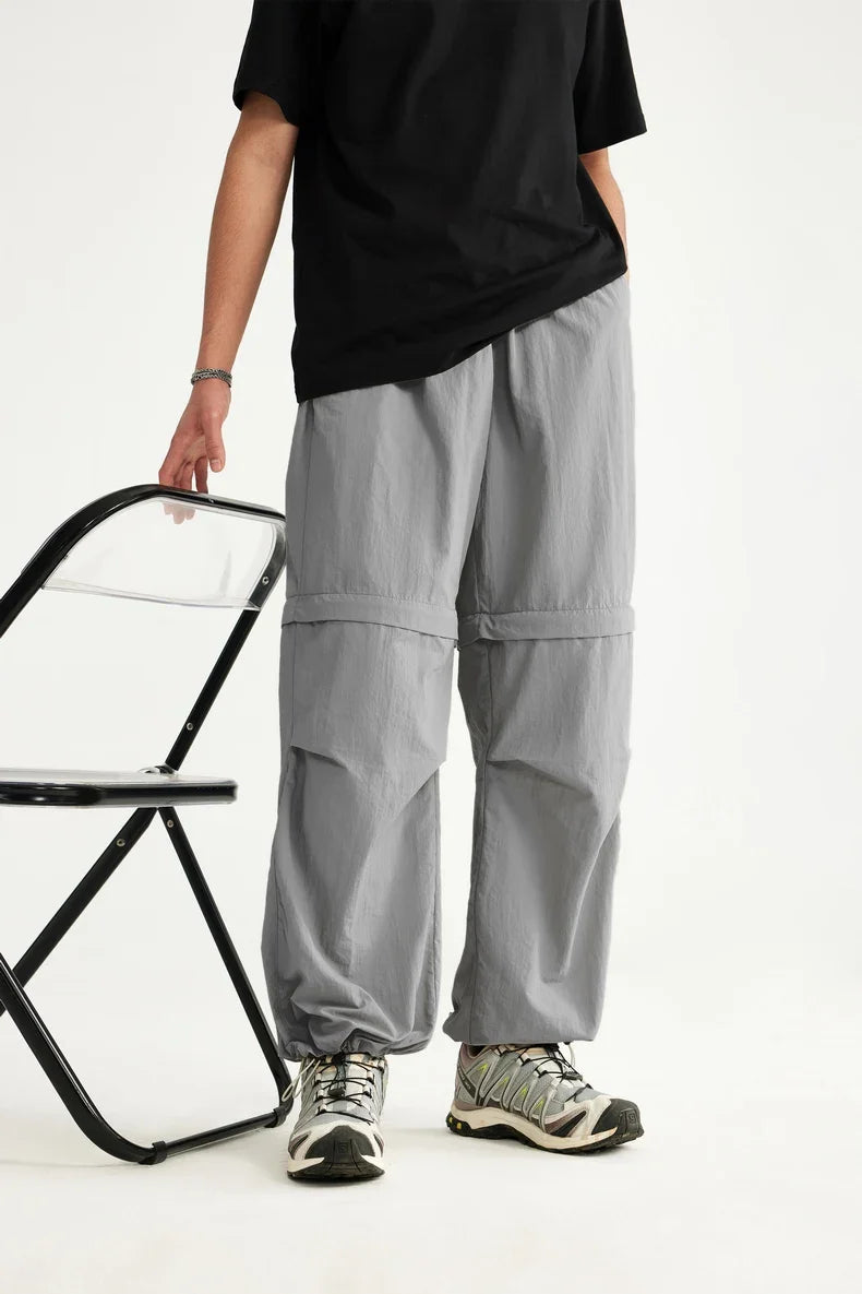 Pantaloni in nylon impermeabile removibili