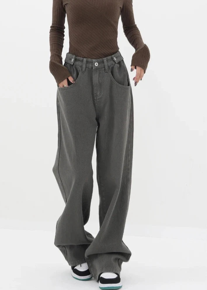 Jeans casual a vita alta