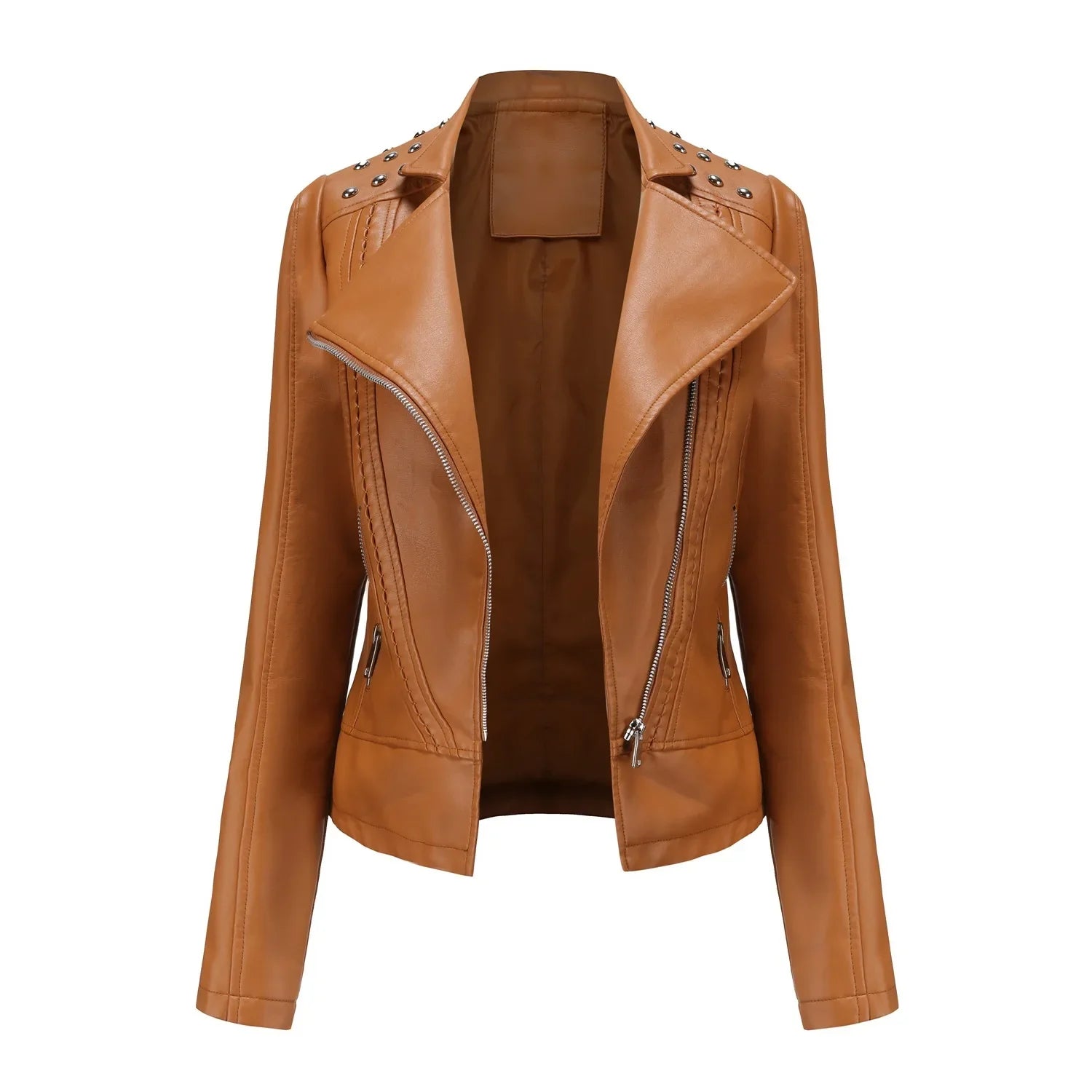 Giacca corta e slim in pelle
